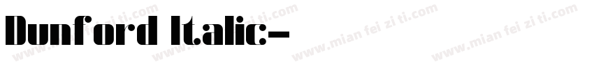 Dunford Italic字体转换